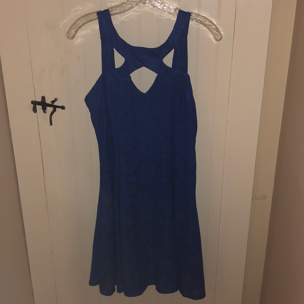 Blue Charlotte Russe cutout dress